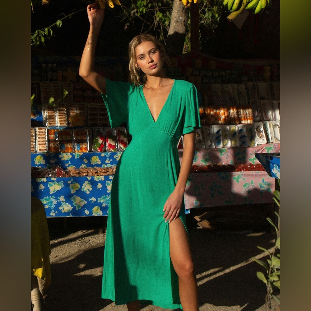 Billabong Jet Set Midi Dress ✈️- Green